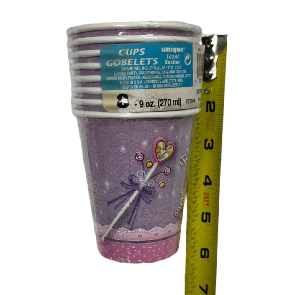 Unique brand 3 sets of 8 cute pink cups, 24 cups total brand new in packaging!
